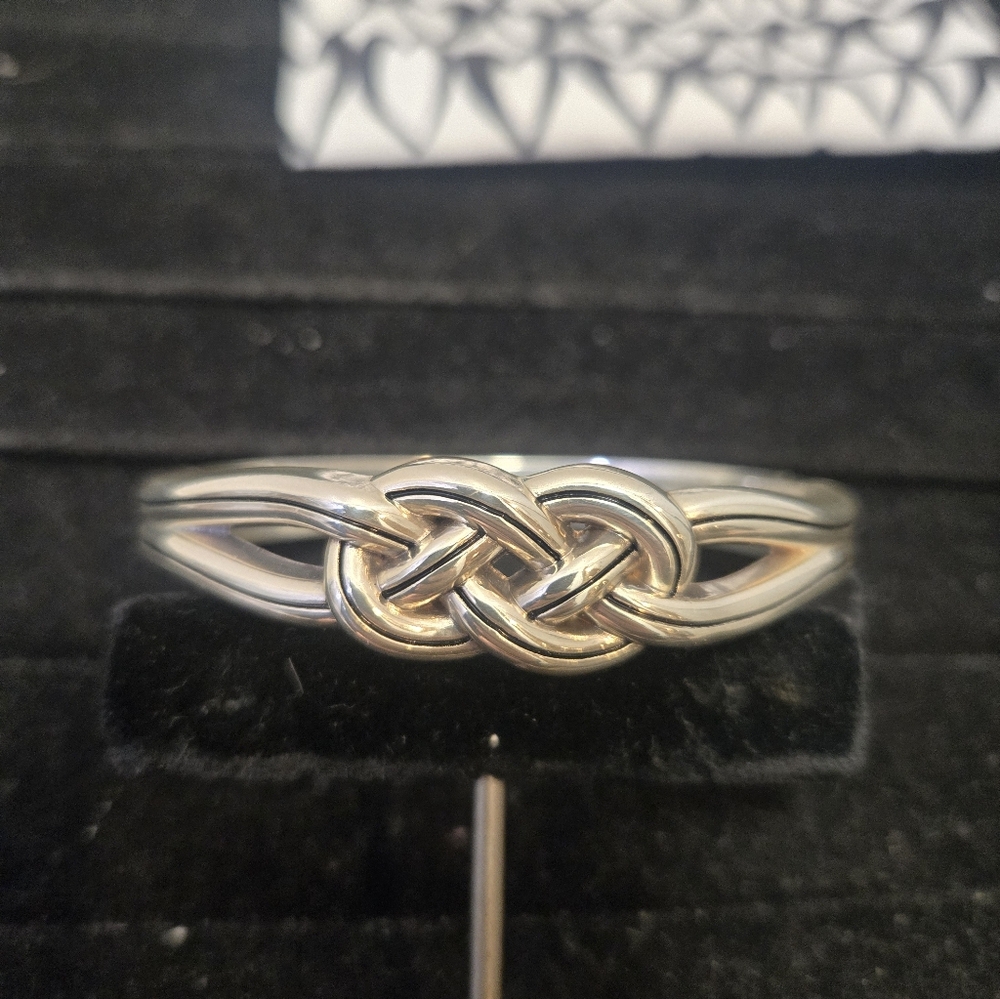 Brighton Interlock Hinged Bangel Silver Plated